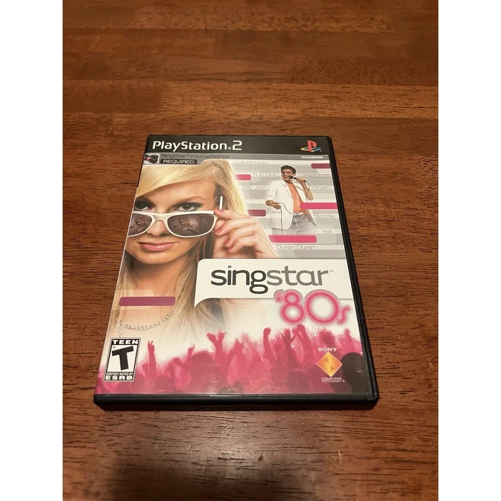 SingStar 80s Sony PlayStation 2 PS2‎ Game CIB Complete with Manual SCUS-97616